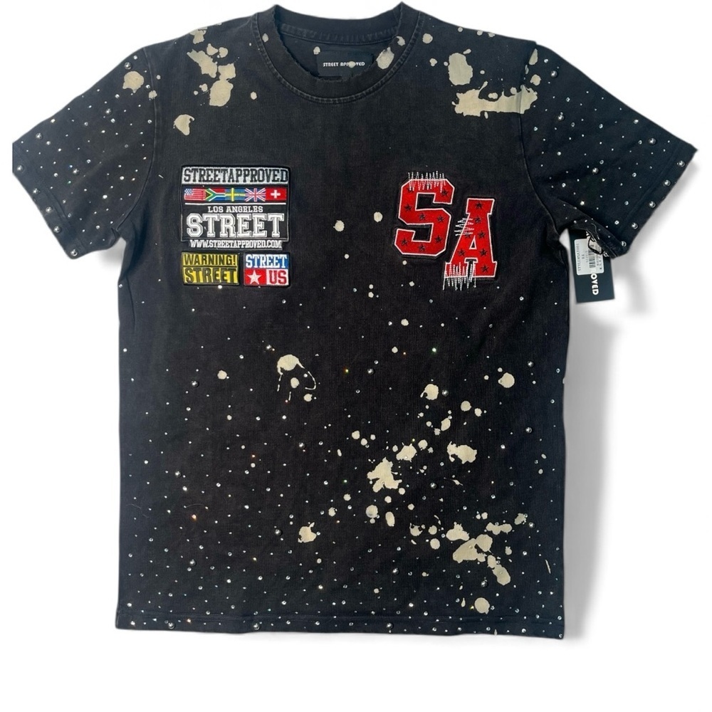 Sz various Streets approve diamond sprinkle T-Shirt with Red and White Accents